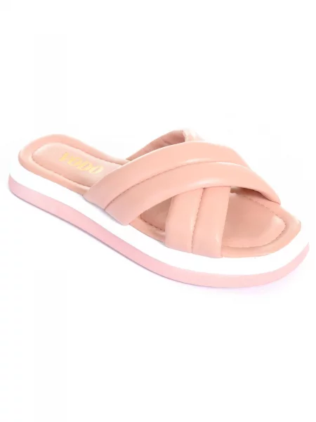 Мода - Розови дамски чехли
